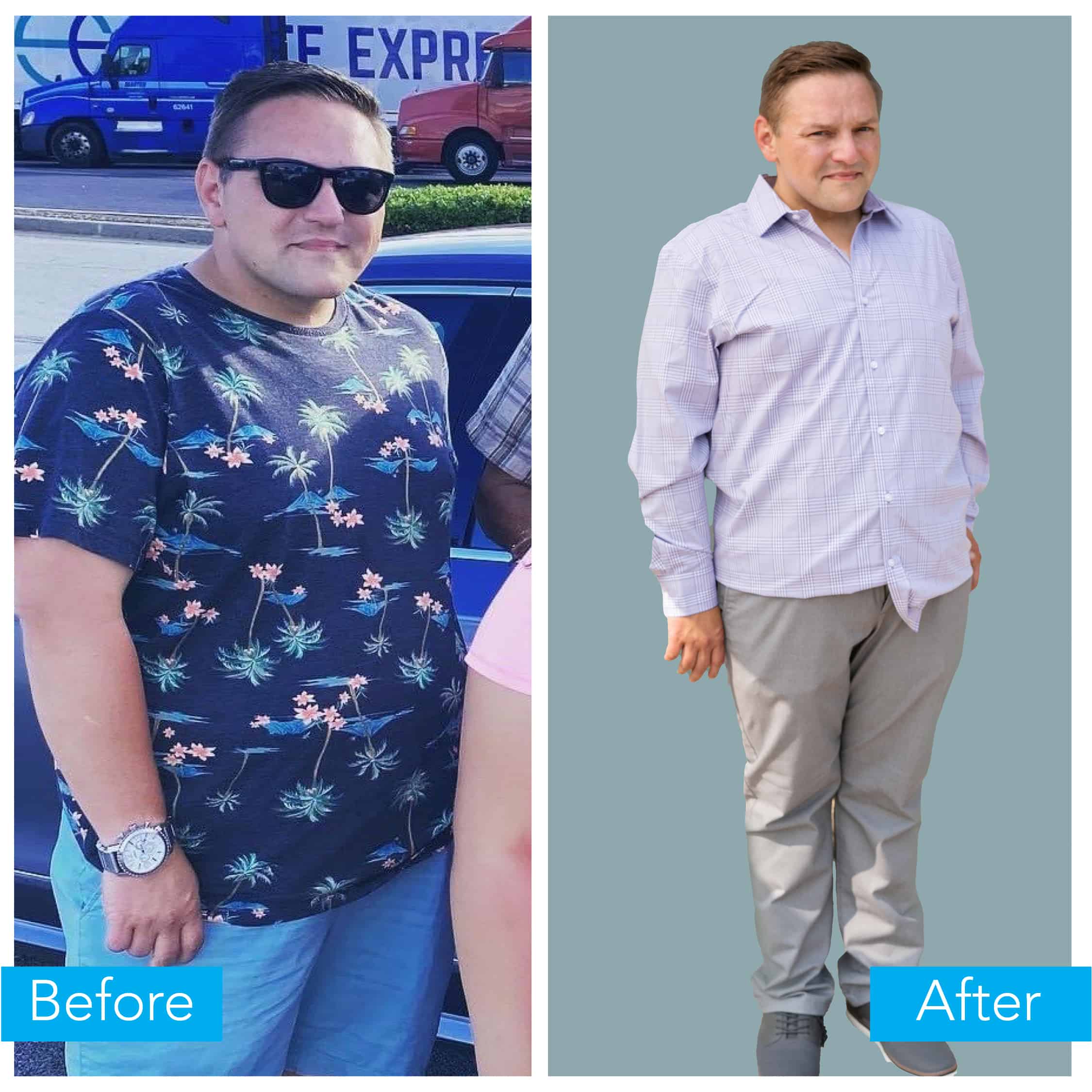 Andrew weight loss before and after